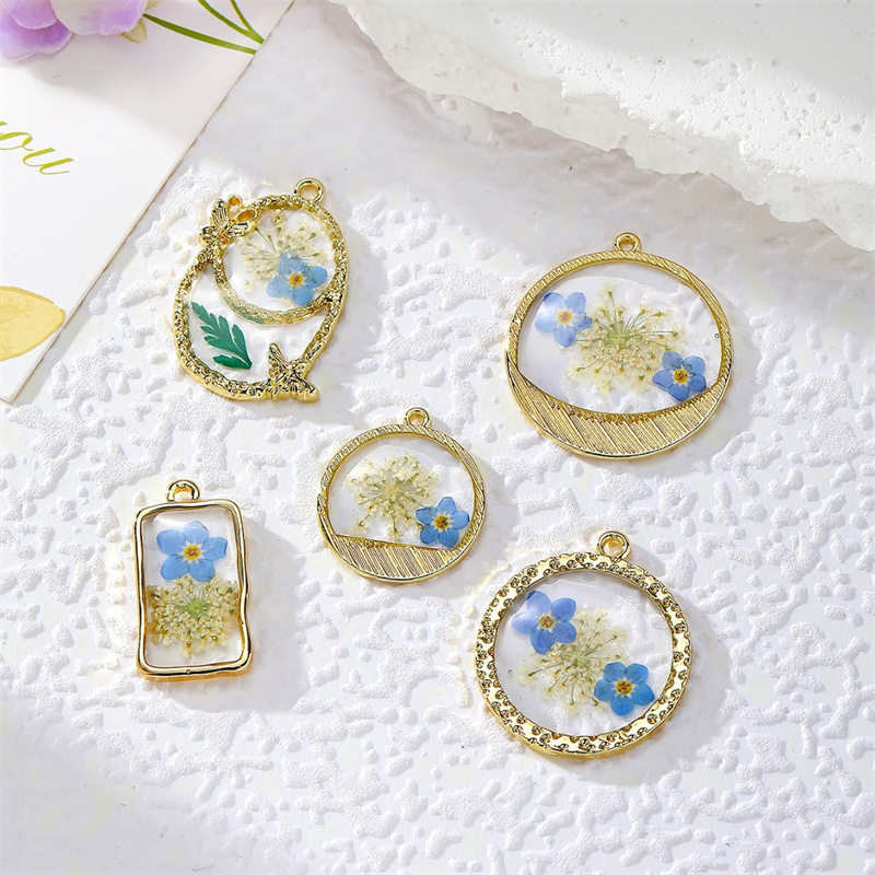Men Accessories Locket - Summer style 30pcs/lot color flowers core