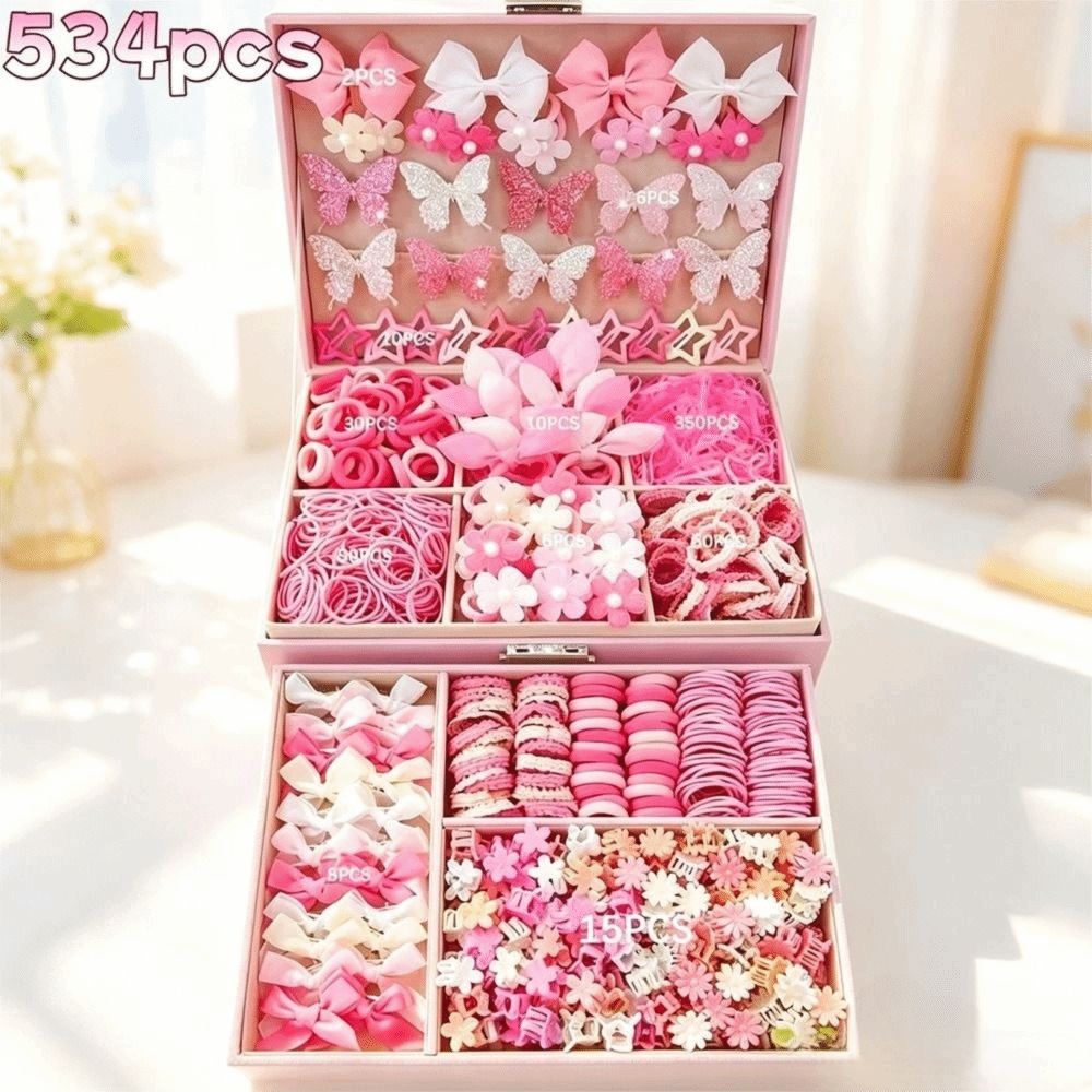 Tie Clip Set - New Elastic Girls Hair Accessories Set