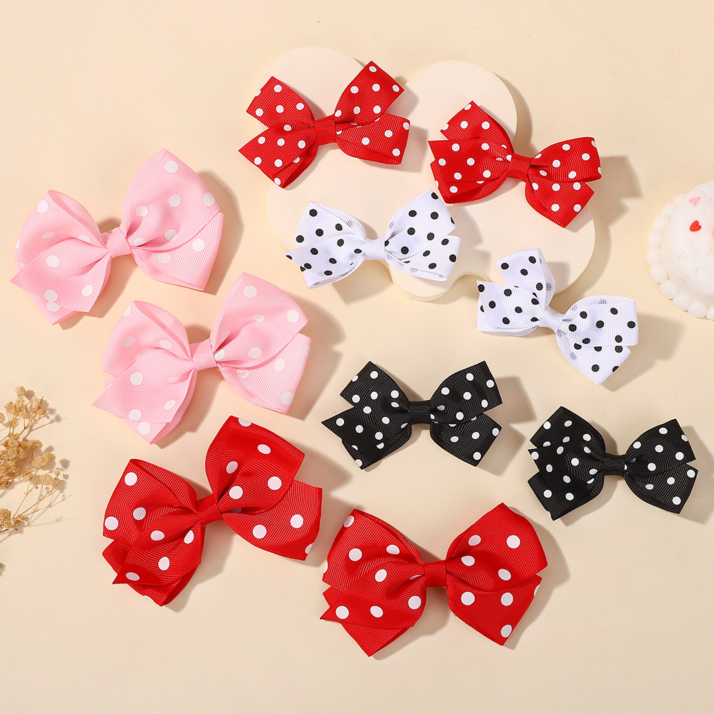 Tie Clip Set - 20PCS Random Color Baby Girls Dot