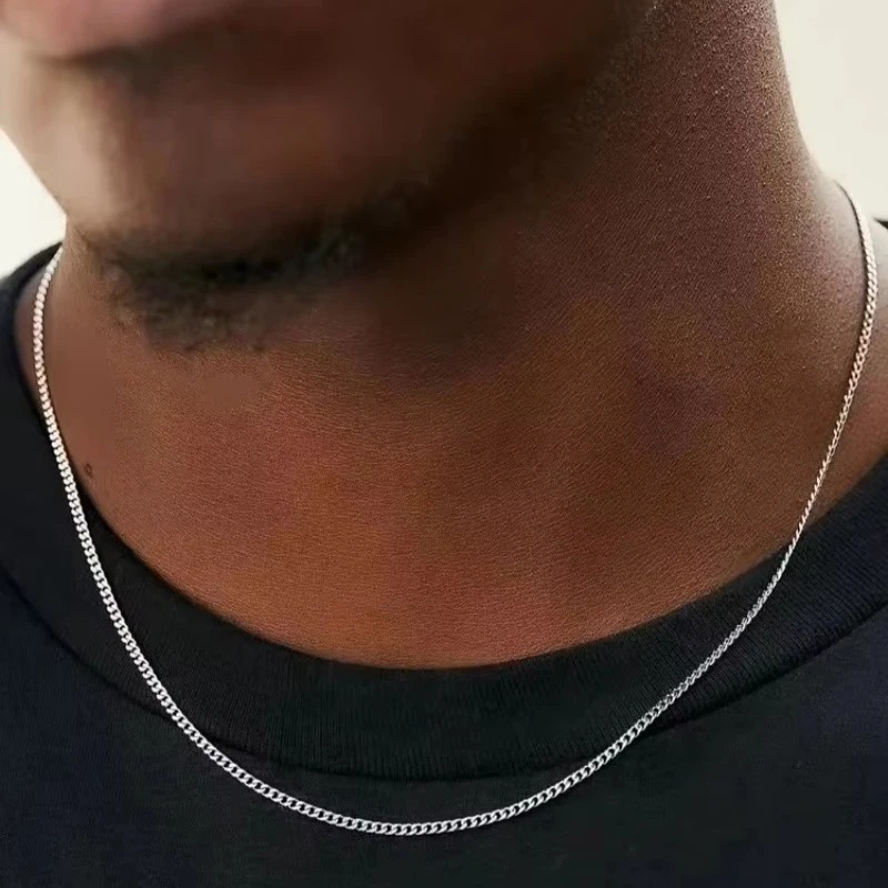 Men'S Accessories Trending - 2mm Men's Cuban Chain Necklace Simple