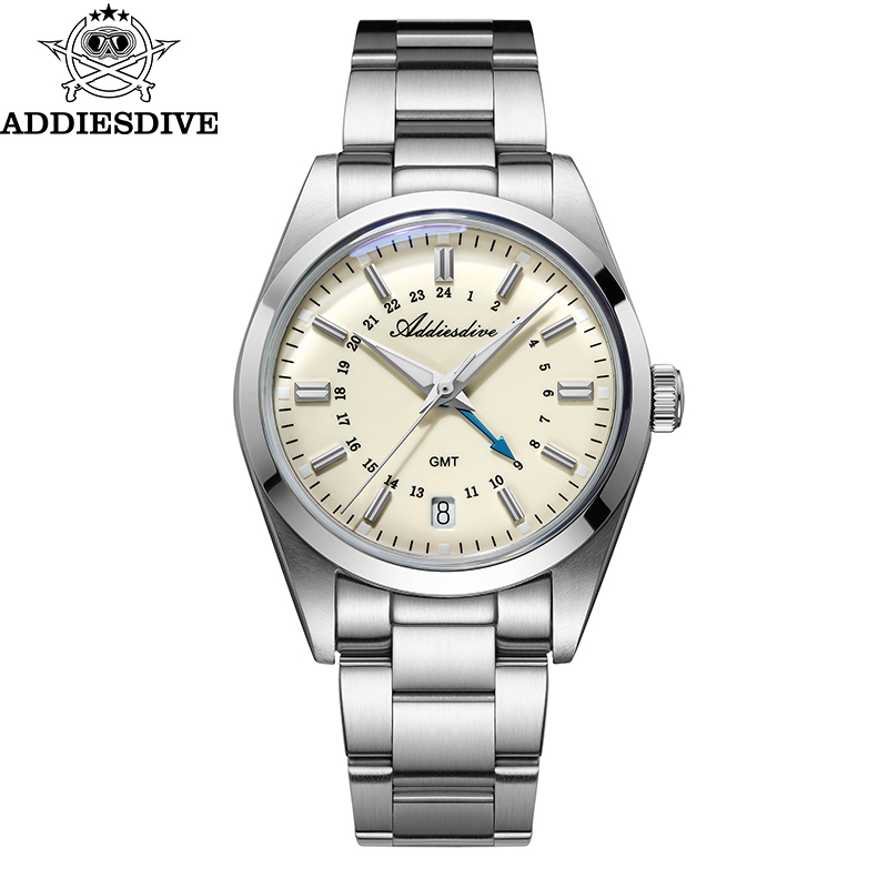 Men Accessories Jewelry - ADDIESDIVE Hot Brand 36mm Luxury GMT