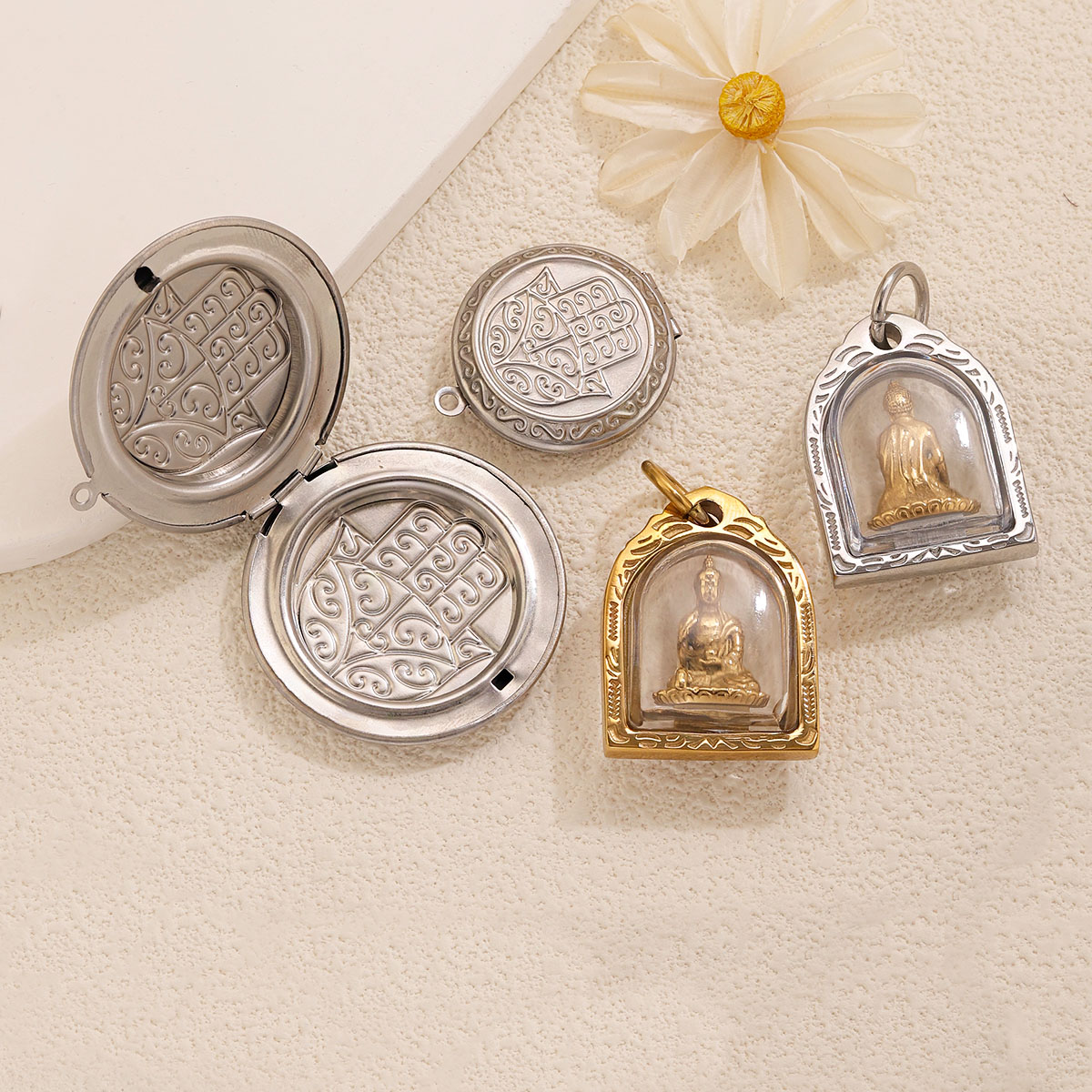 1/2pcs Photo Frame Charms 18K  - огляд і ціна Men Accessories Locket