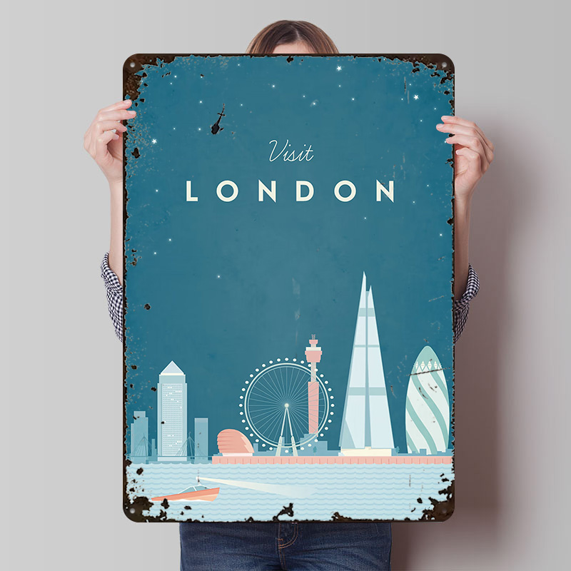 London Metal Poster Custom Wal - огляд і ціна Men'S Accessories London