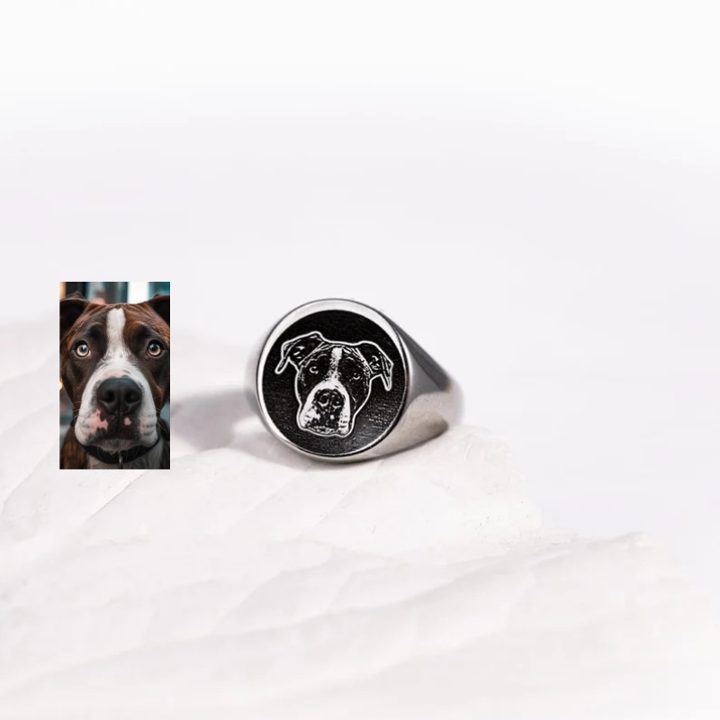 Custom Engrave Photo Signet Ri - огляд і ціна Men Accessories Wedding