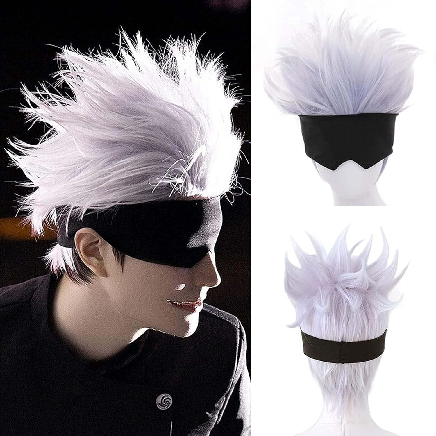 Black Blindfold + Short Wavy C - огляд і ціна Men Accessories In Silver