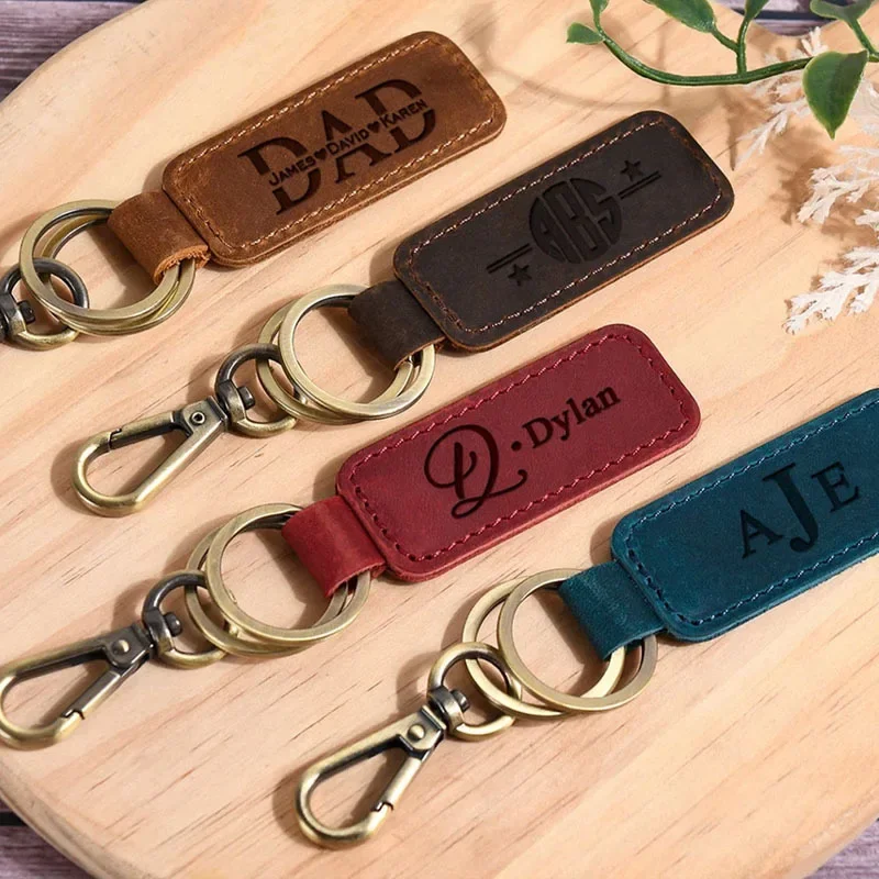 Laser Custom Logo Leather Keyc - огляд і ціна Men Accessories In Silver