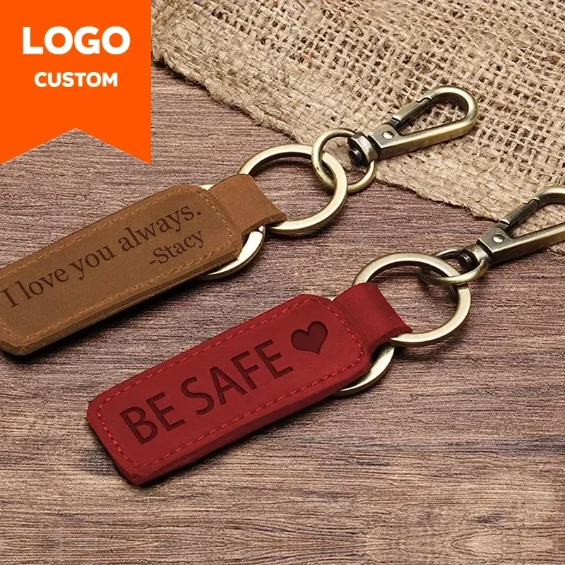 Laser Custom Logo Leather Keyc - огляд і ціна Men Accessories In Silver