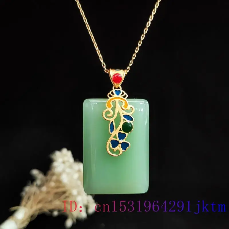 Jade Pendant Necklace Amulet C - огляд і ціна Men Accessories In Silver