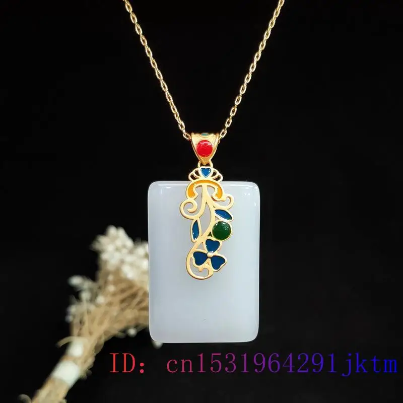 Jade Pendant Necklace Amulet C - огляд і ціна Men Accessories In Silver