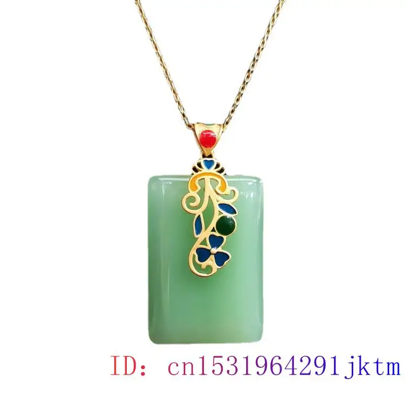 Jade Pendant Necklace Amulet C - огляд і ціна Men Accessories In Silver