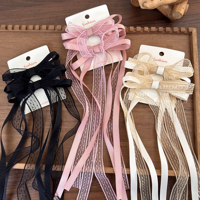 2Pcs/Set Lace Satin Ribbon Bow - огляд і ціна Tie Clip Set