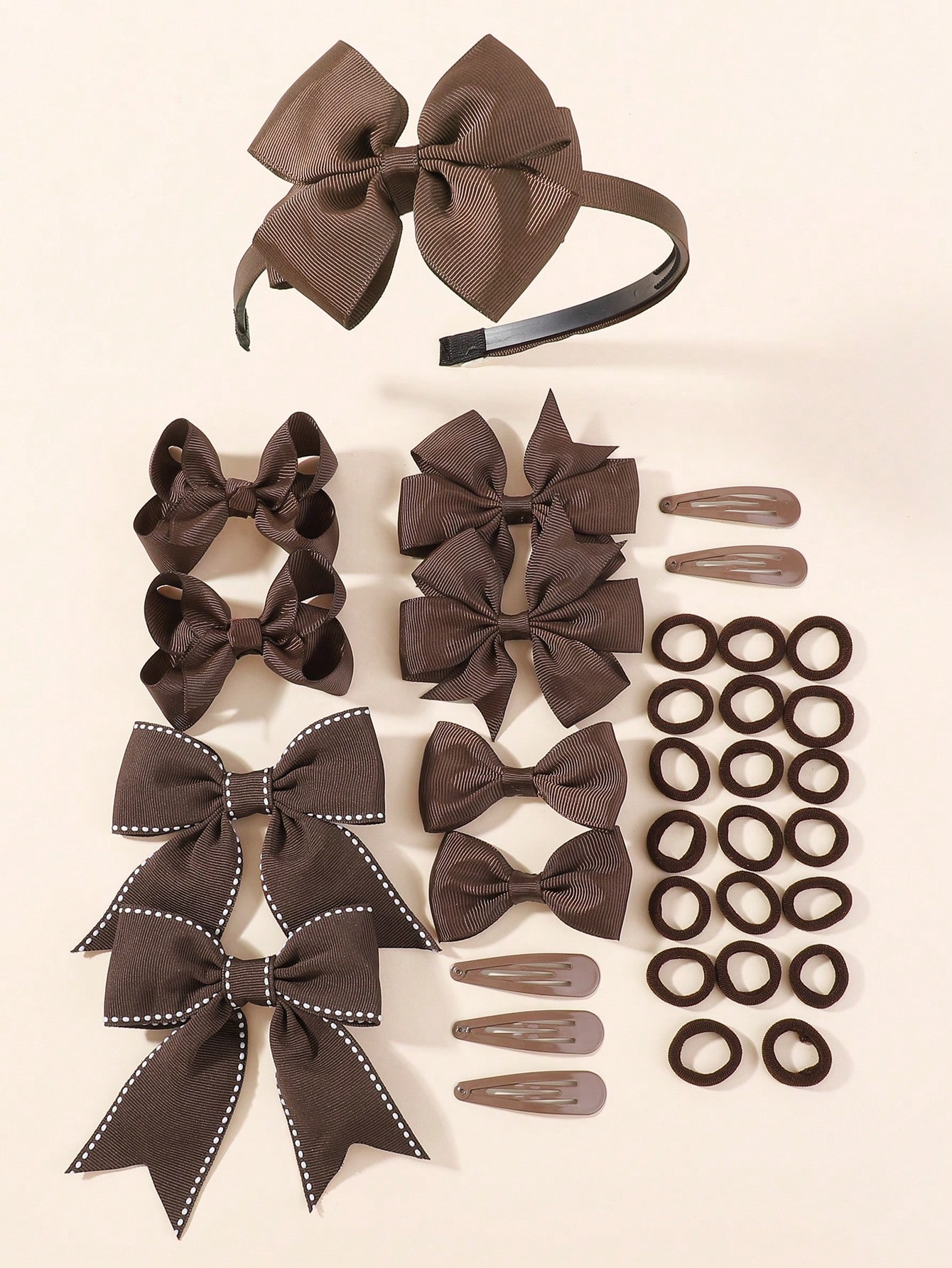 34Pcs Navy Blue Bow Hair Acces - огляд і ціна Tie Clip Set