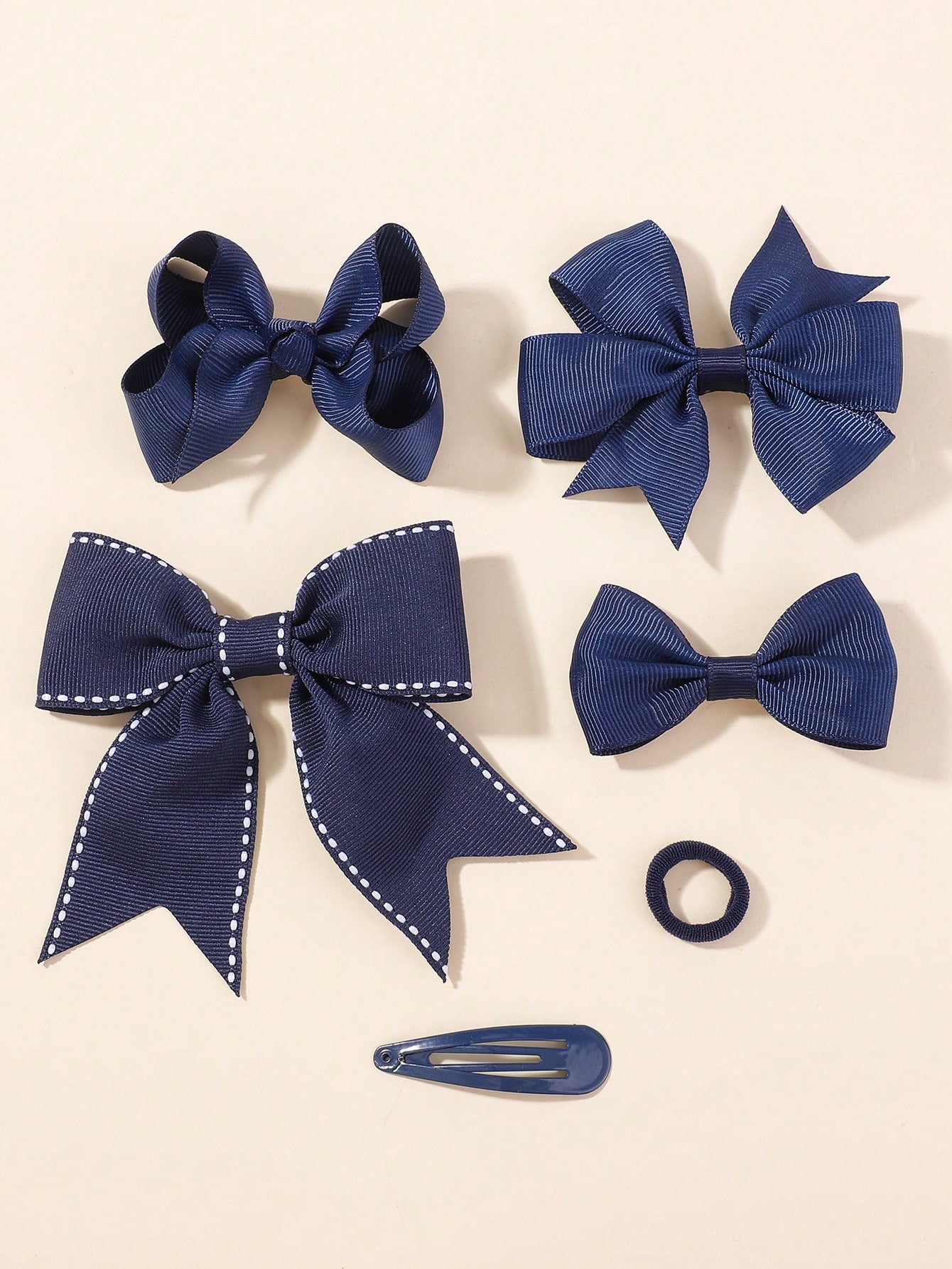 34Pcs Navy Blue Bow Hair Acces - огляд і ціна Tie Clip Set