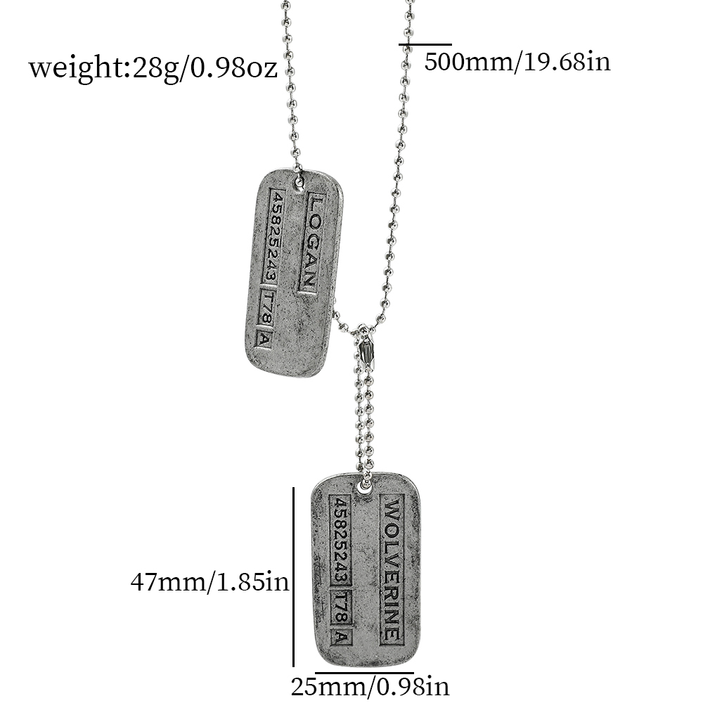 X-Men Wolverine Military Card  - огляд і ціна Men Accessories Pendant