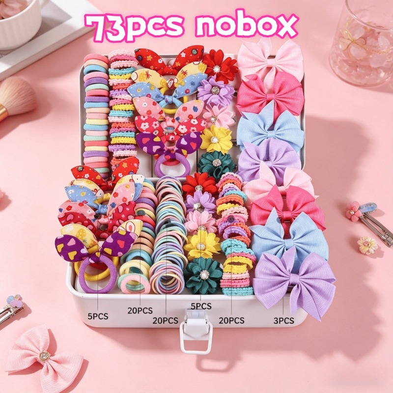 73PCS   New Fabric Girls Hair  - огляд і ціна Tie Clip Set
