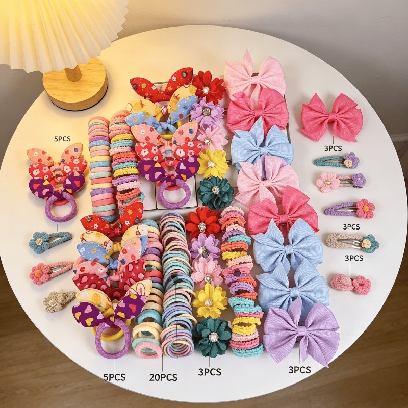 73PCS   New Fabric Girls Hair  - огляд і ціна Tie Clip Set