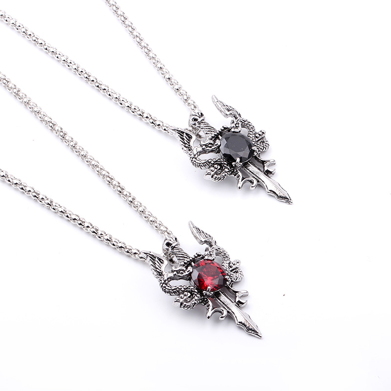 Double Dragon Black Gem Cross  - огляд і ціна Men Accessories Jewelry