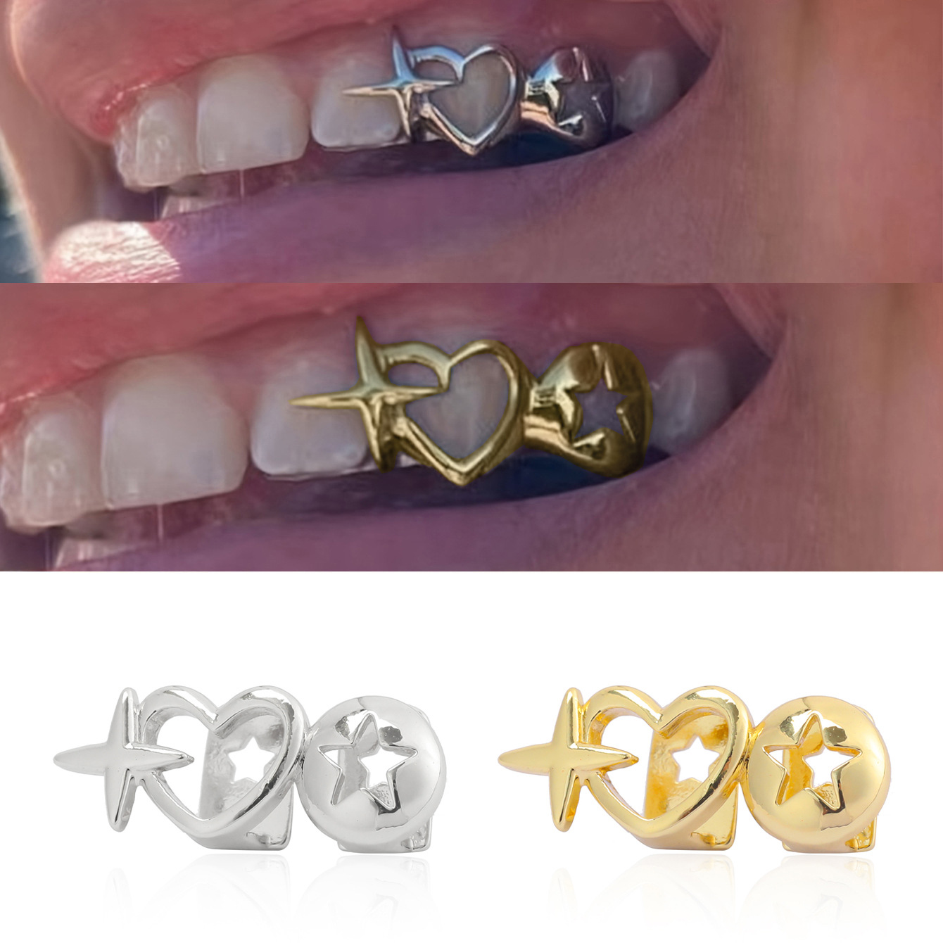 Punk Hip Hop Hollow Heart Teet - огляд і ціна Men Accessories In Silver