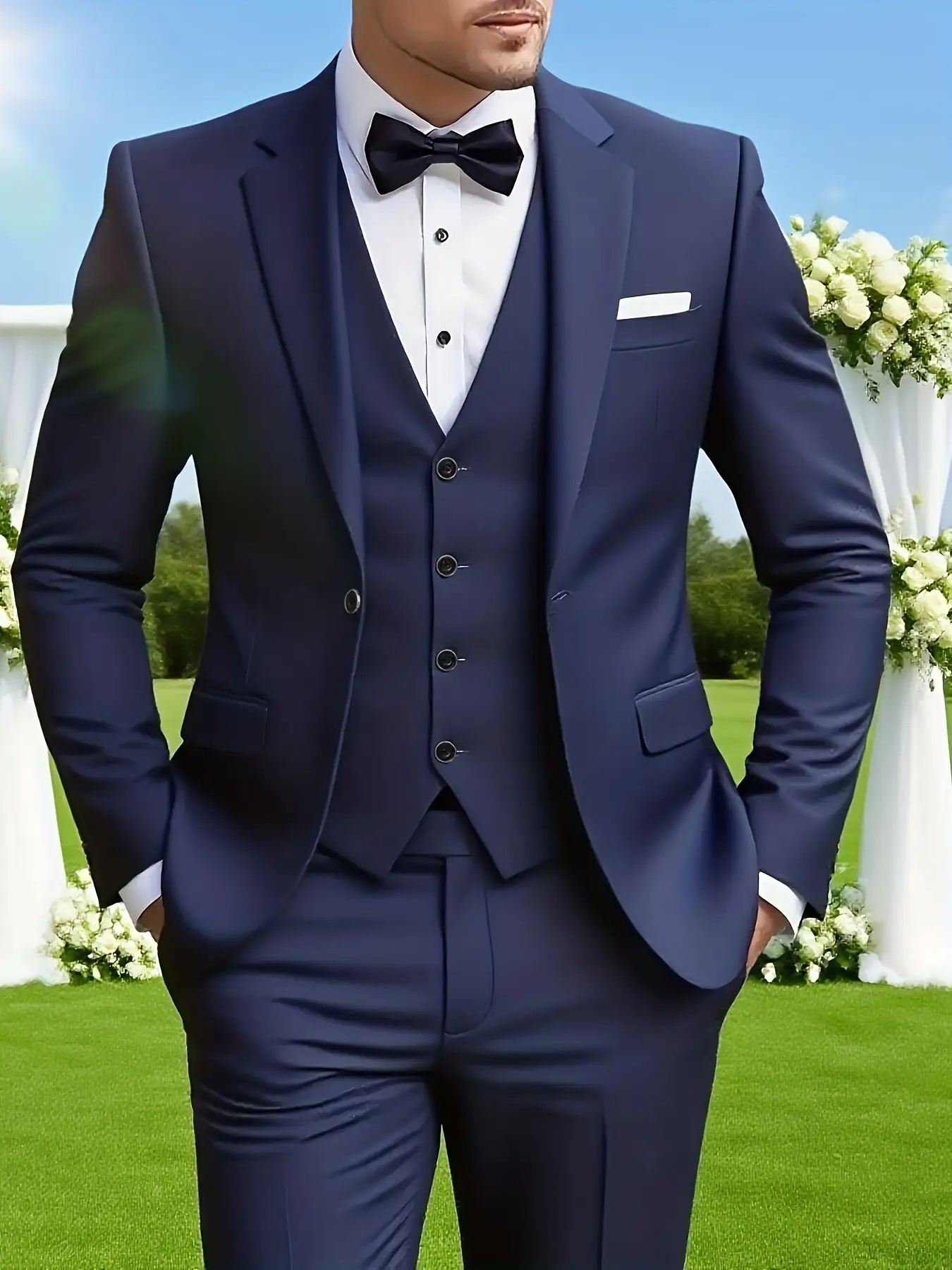 Men's Formal Office Suit 3-Pie - огляд і ціна Men Accessories Elegant